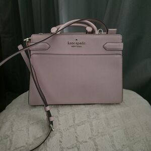kate spade Dusty Pink Saffiano Leather Satchel with Removable Strap